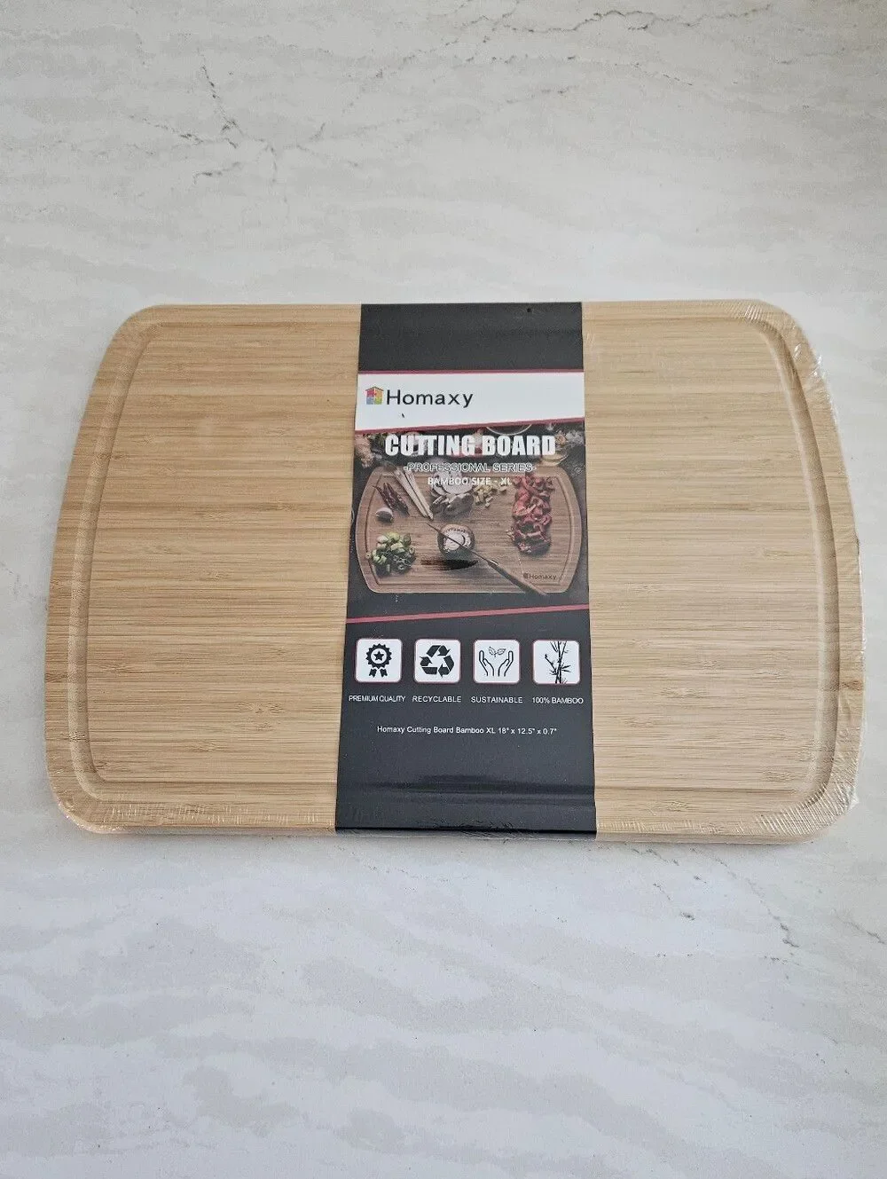 Homaxy Bamboo Cutting Board Natural Light Brown